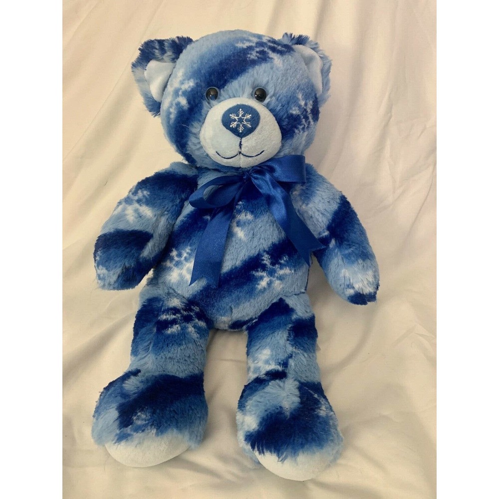 Build A Bear Blue Winter Hugs Teddy Stuffed Animal Plush Toy Snowflake Ribbon